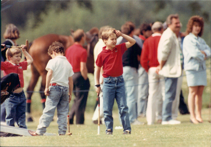 Prince William in connection with polo competition. - Vintage Photograph