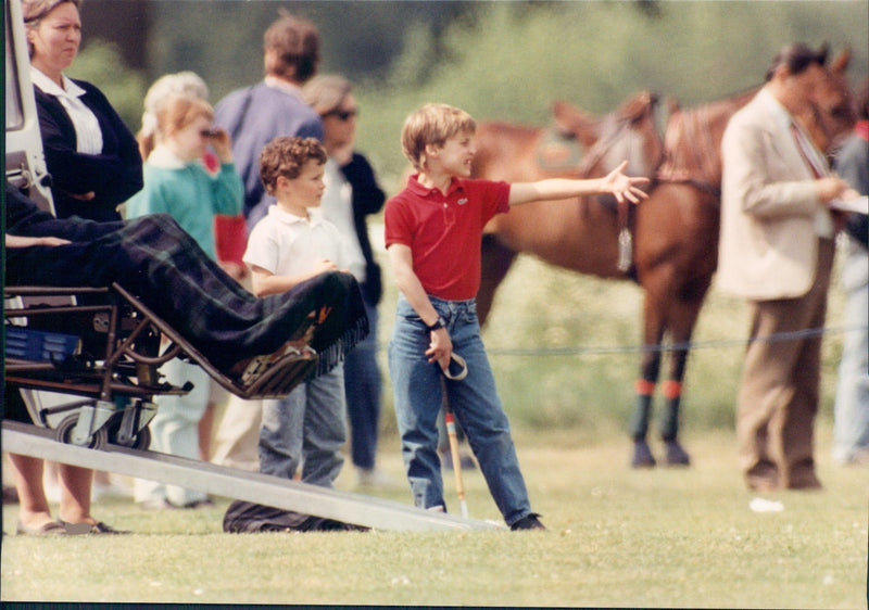 Prince William in connection with polo competition. - Vintage Photograph