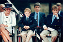 Prince Charles, Princess Diana and the sons Prince William and Prince Harry - Vintage Photograph