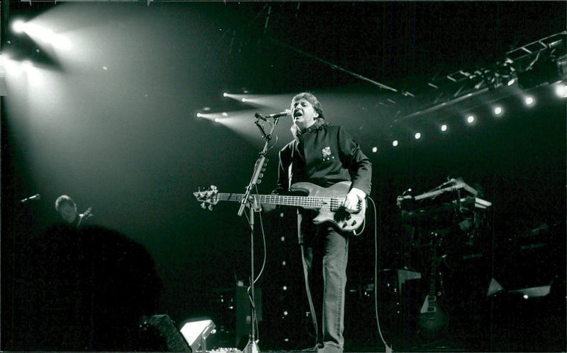 Paul McCartney appears on the Globe - Vintage Photograph