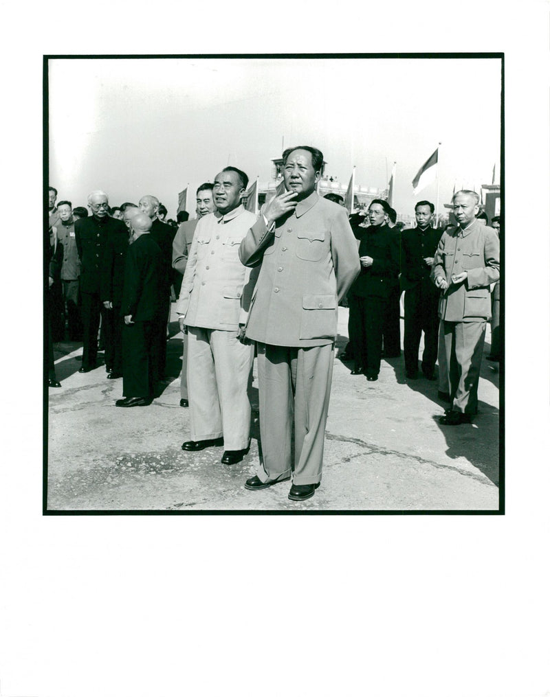 Marshal Cu The and Chinese Communist Party Mao Tse-Tung. - Vintage Photograph