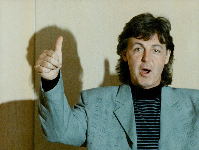 Paul McCartney during his Swedish visit - Vintage Photograph