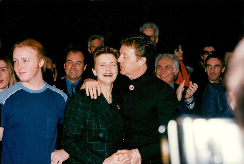 Paul McCartney, Lover Linda and James James by daughter Stella McCartney's fashion show - Vintage Photograph
