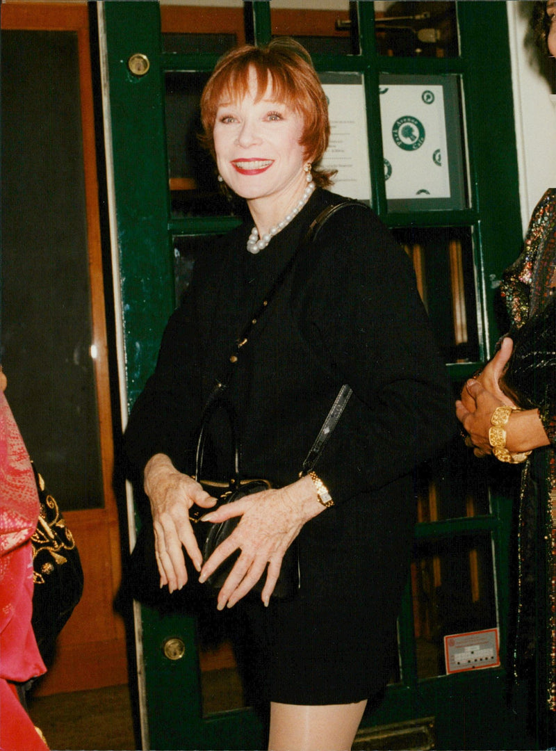 Shirley MacLaine greets fans after his AIDS AIDS concert at Radio City Music Hall - Vintage Photograph