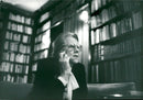 Alice Lyttkens in a library room - Vintage Photograph