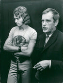 JÃ¶rn Donner th along with Claes of Geijerstam, who made the music to Donner's "Women's Pictures" - Vintage Photograph