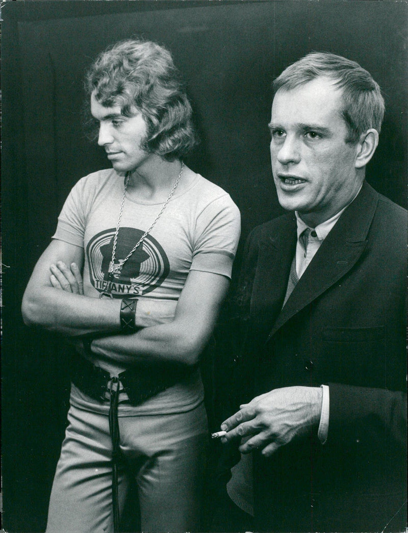 JÃ¶rn Donner th along with Claes of Geijerstam, who made the music to Donner's "Women's Pictures" - Vintage Photograph