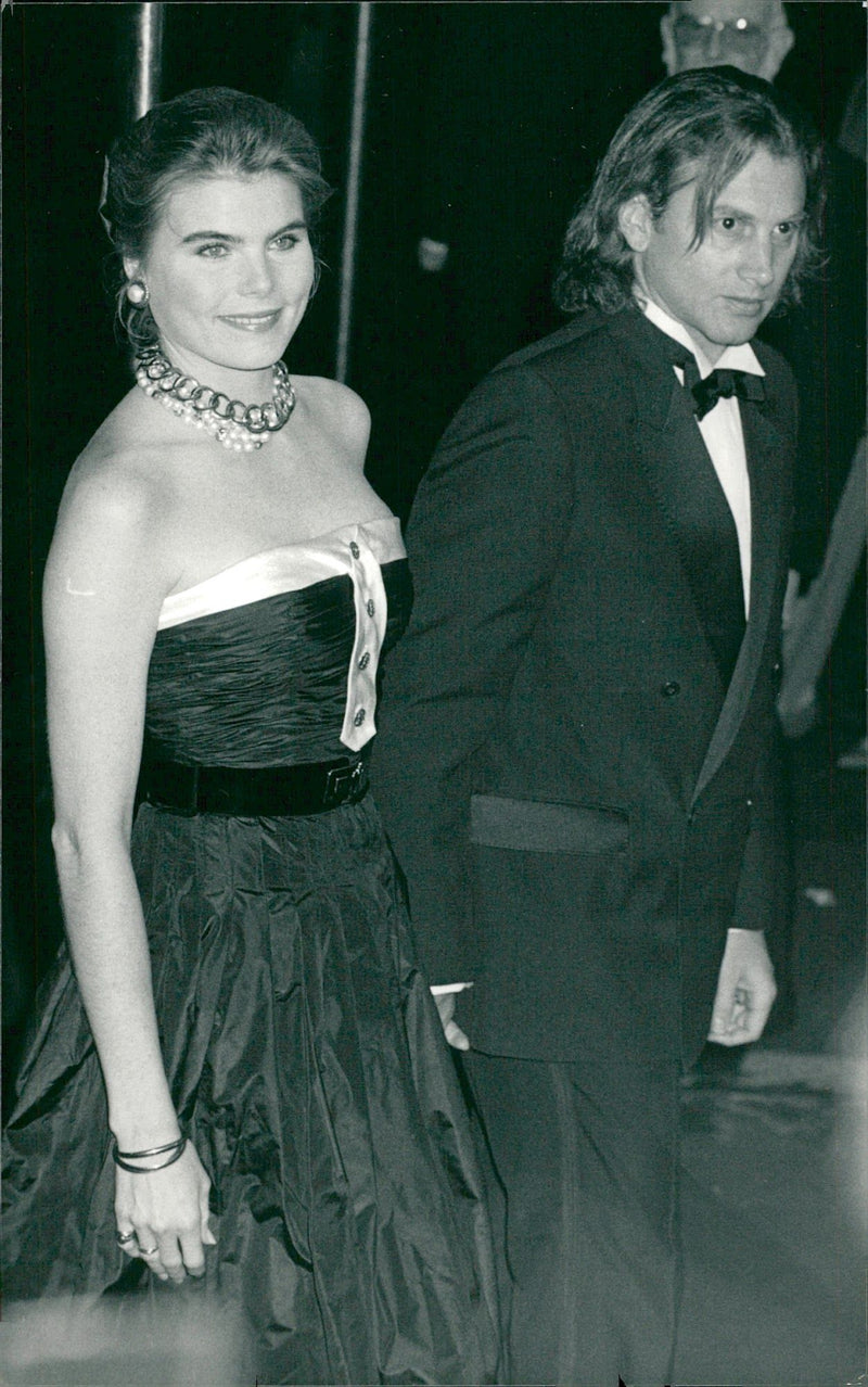Mariel Hemingway along with husband Stephen Crisman at the premiere of the movie "Labyrinth" - Vintage Photograph