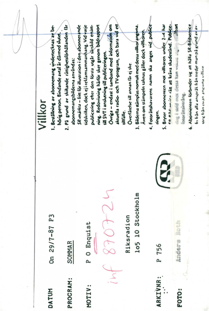 PO Enquist Writer at the National Radio Summer - Vintage Photograph