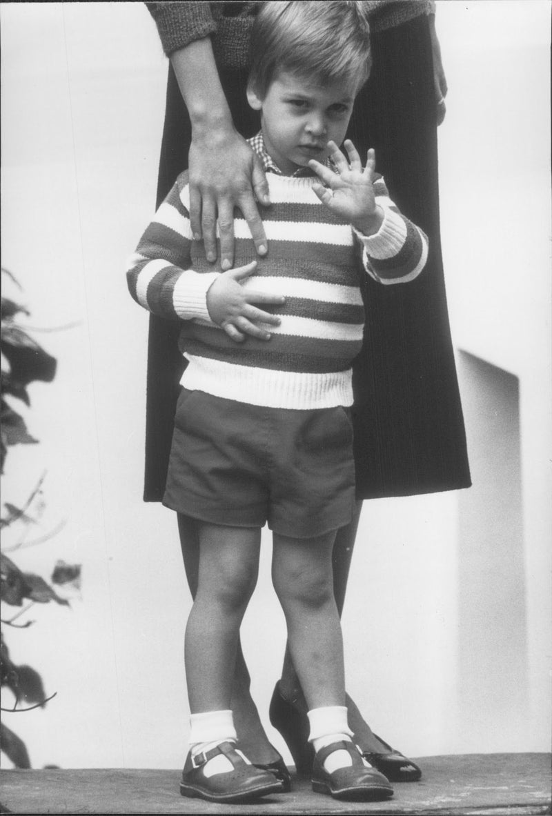 Prince William on his way to his first school day - Vintage Photograph