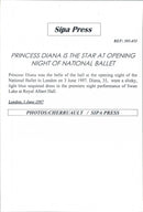 Princess Diana arrives at the opening of the National Ballet - Vintage Photograph