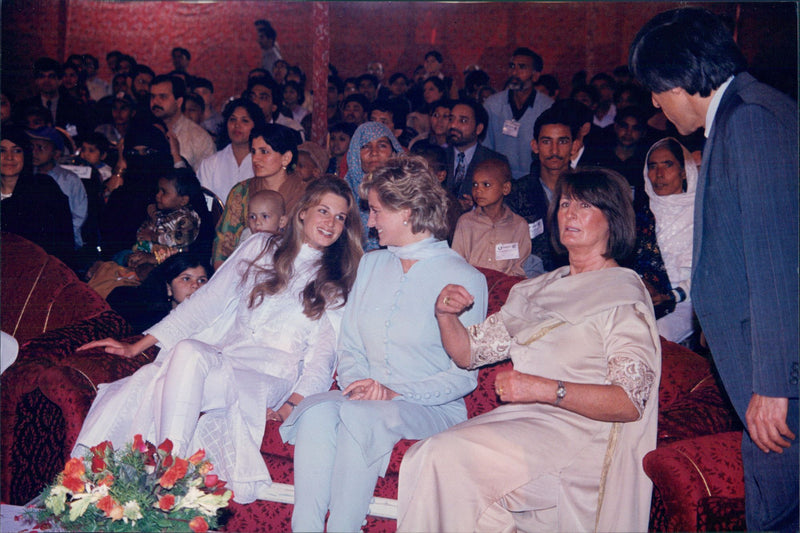 Princess Diana visiting Jemima and Imran Khan - Vintage Photograph