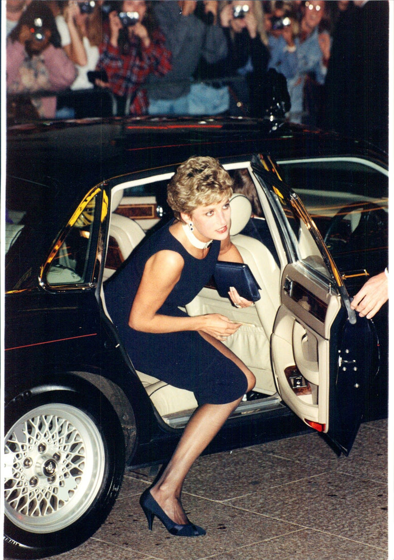 Princess Diana at the premiere of the movie "The fugitive" - Vintage Photograph