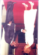 Princess Diana shakes hands with Zimbabwean President Mugabe - Vintage Photograph