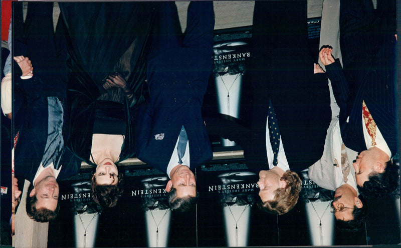 From left Mark Canton, Kenneth Branagh, Prince Charles, Helena Bonham Carter and Tom Hulce were in the premiere of "Frankenstein" in Los Angeles. - Vintage Photograph