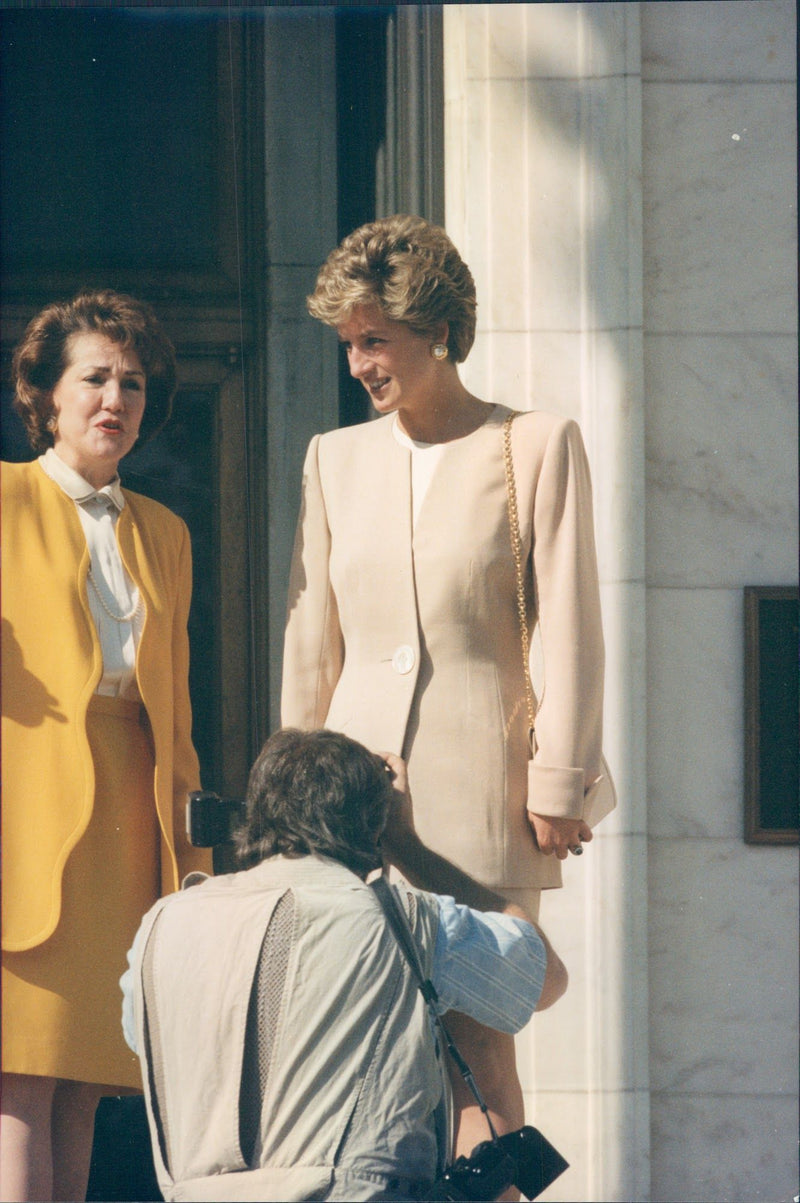 Princess Diana is visiting Washington DC - Vintage Photograph