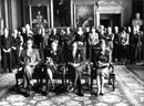 Queen Margrethe with the Swedish King and Prince Henry at Uppsala University - Vintage Photograph