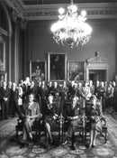 Queen Margrethe with the Swedish King and Prince Henry at Uppsala University - Vintage Photograph