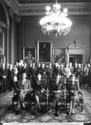 Queen Margrethe with the Swedish King and Prince Henry at Uppsala University - Vintage Photograph