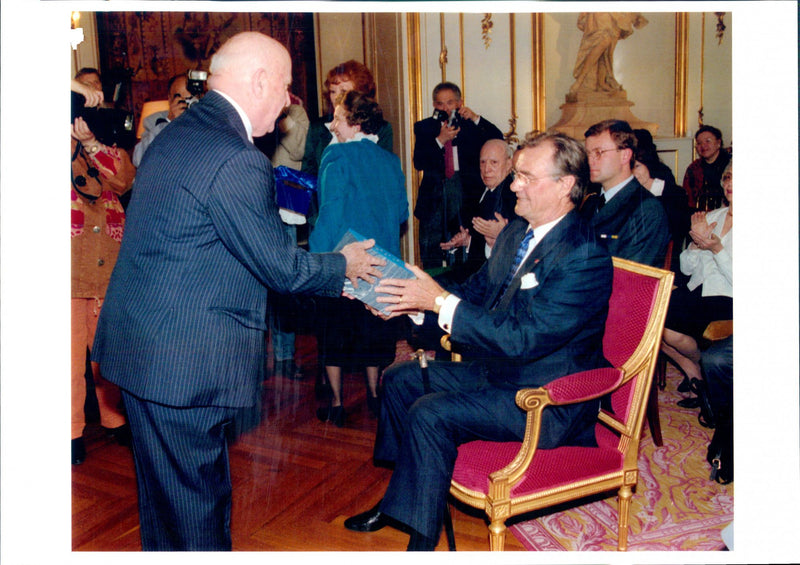 Prince Henrik of Denmark receives a prize - Vintage Photograph