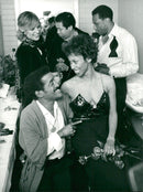 Sammy Davis Jr. in conjunction with a concert on the Hamburger Exchange. - Vintage Photograph