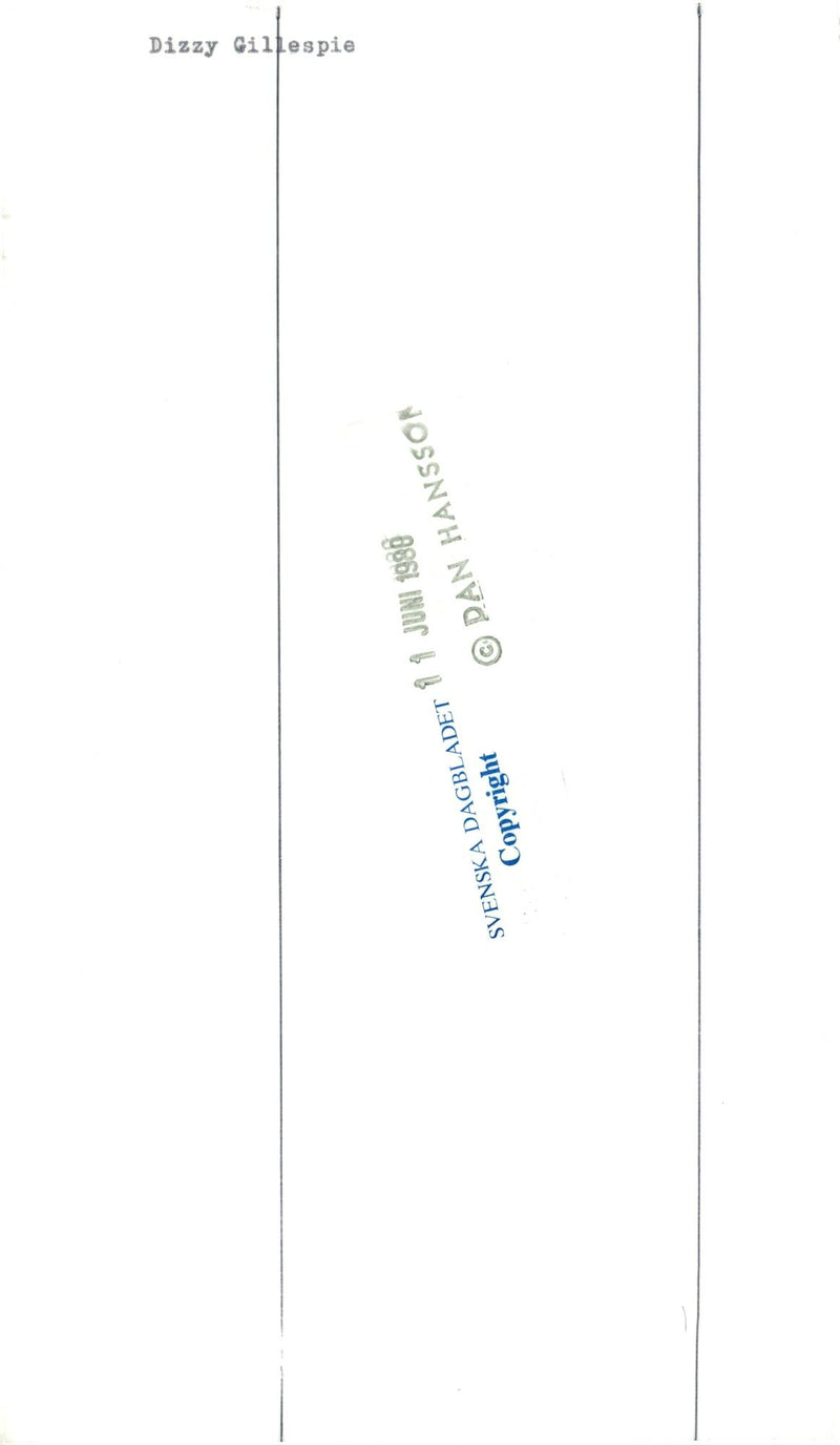 Dizzy Gillespie has a concert in Stockholm - Vintage Photograph