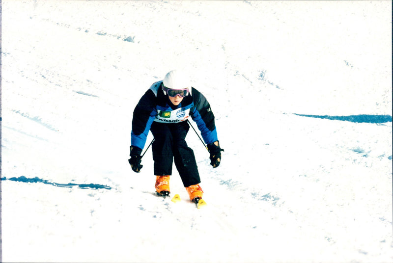 Prince Harry participates in a slalom race - Vintage Photograph