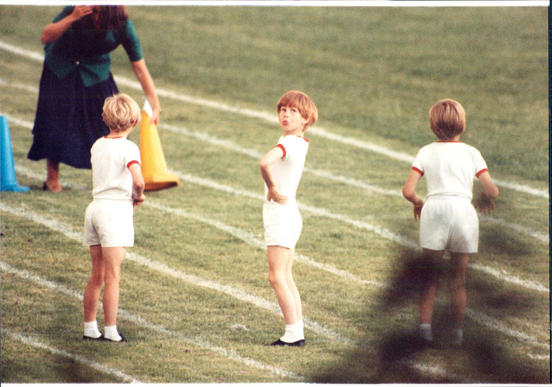 Prince Harry is training football - Vintage Photograph