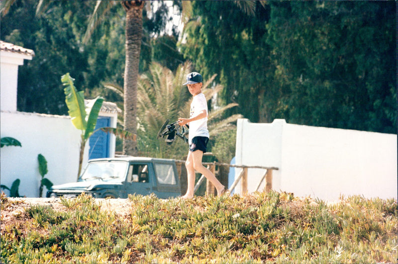 Prince Harry on a bathing holiday with his family - Vintage Photograph