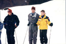 Prince Harry on a ski holiday with his father Prince Charles and Brother Prince William - Vintage Photograph
