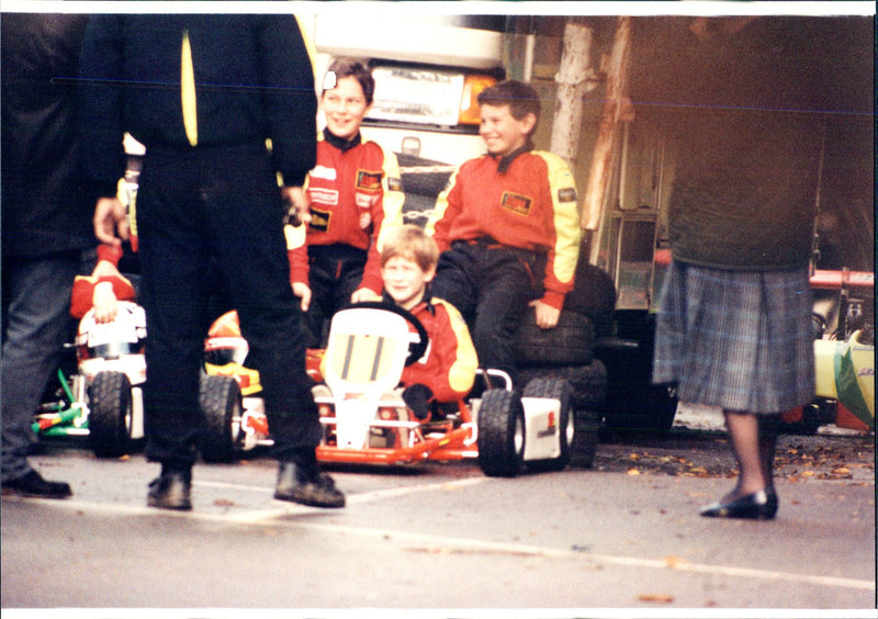 Prince Harry goes Go-cart with friends - Vintage Photograph