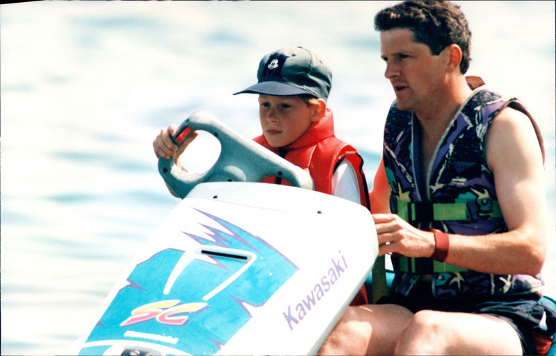 Prince Harry is training to go watercraft - Vintage Photograph