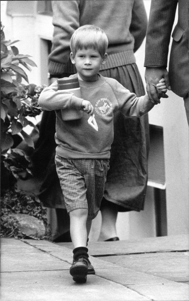 Prince Harry on his way to preschool - Vintage Photograph