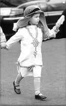 Prince Harry dressed at school masked - Vintage Photograph