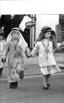 Prince Harry dressed on school masked - Vintage Photograph