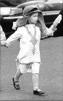 Prince Harry dressed on school masked - Vintage Photograph