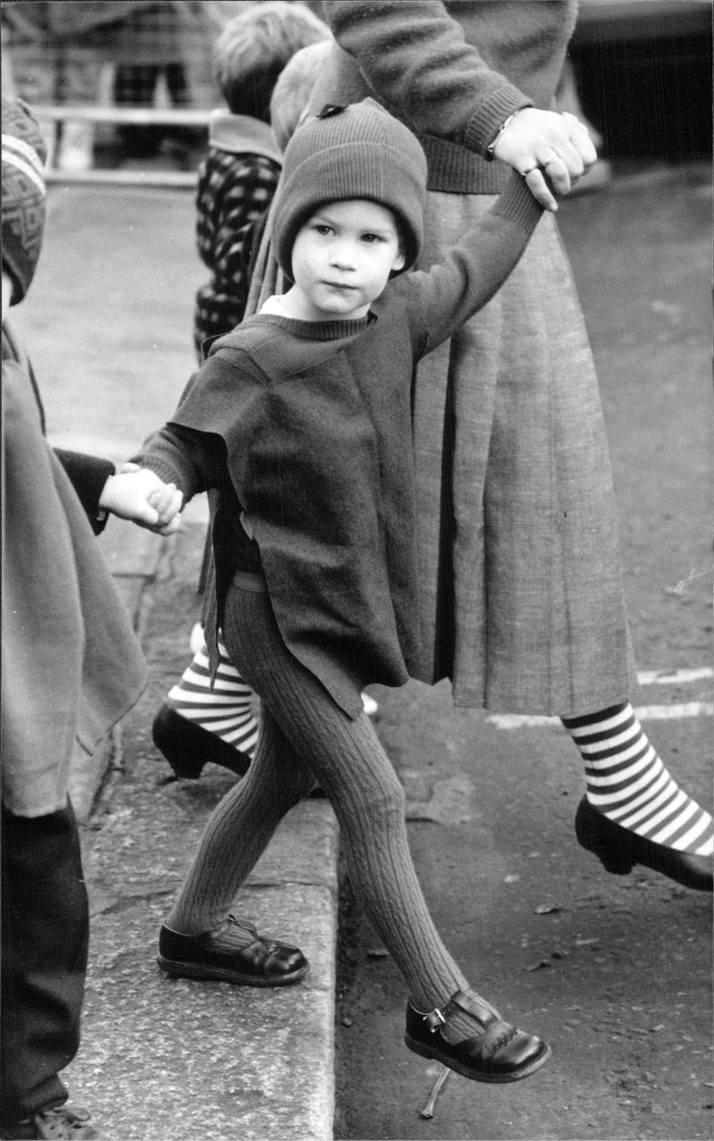 Prince Harry dressed on school masked - Vintage Photograph