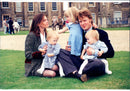 Princess Diana's brother grew up Spencer with his wife and children - Vintage Photograph