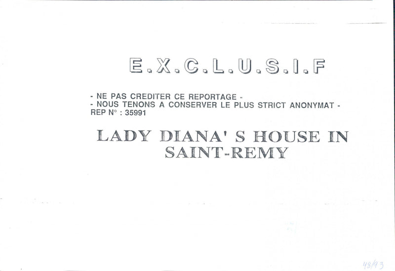 The back of Princess Diana's house in Saint-Remy - Vintage Photograph