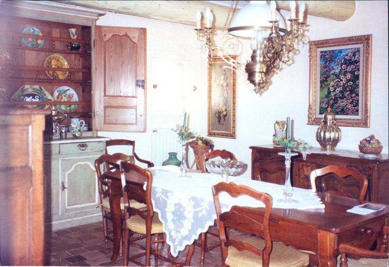 Princess Diana's dining room in Saint-Remy - Vintage Photograph