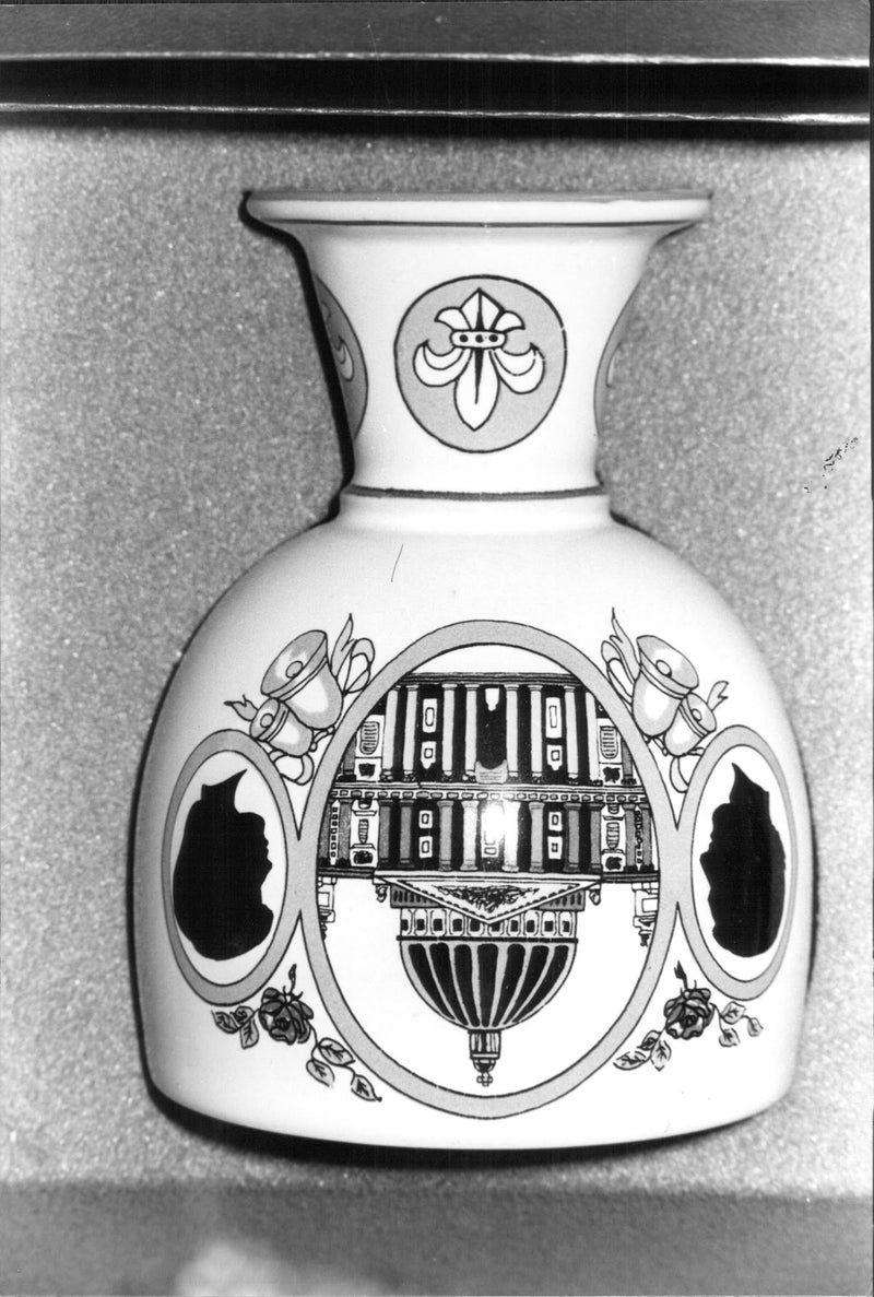 A Denby Vase, exhibited by Princess Diana and Prince Charles, at St Paul's Cathedral - Vintage Photograph