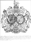 The royal weapon used by Prince Charles and Princess Diana of Wales as a seal and stamp on their belongings - Vintage Photograph