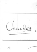 Prince Charles of Wales signature - Vintage Photograph