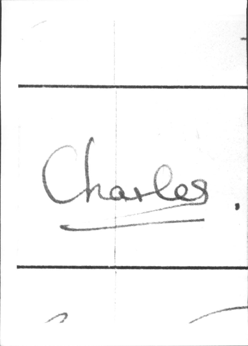 Prince Charles of Wales signature - Vintage Photograph