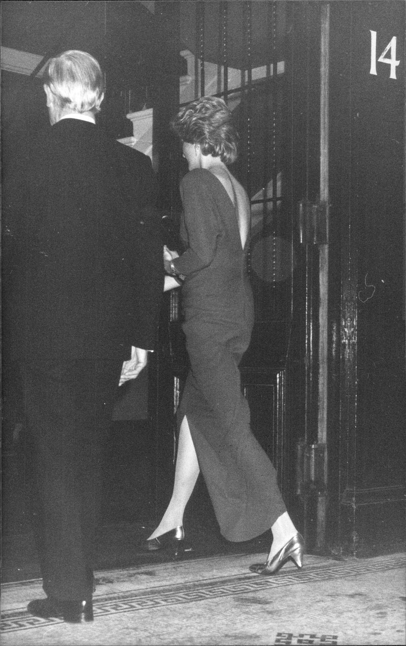 Princess Diana headed into Albert Hall - Vintage Photograph