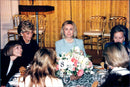 Princess Diana met, among other things, Hillary Clinton during her visit to the United States where she spoke to the use of land mines. - Vintage Photograph