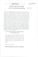 In Bosnia, Princess Diana visited people who survived but lost body parts when they landed on land mines. - Vintage Photograph