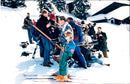 Prince Charles with the son Prince Harry in a ski lift - Vintage Photograph