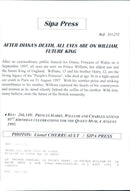 Prince Charles, Prince Harry, Prince William and Queen Elizabeth, Queen Mother, who celebrated her 95th birthday. - Vintage Photograph