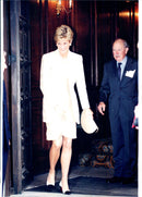 Princess Diana leaves a charity lunch - Vintage Photograph